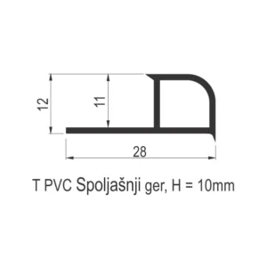 KG PVC TES H=10mm-bela
