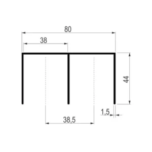 PKM 80R Al.gornja šina bronza