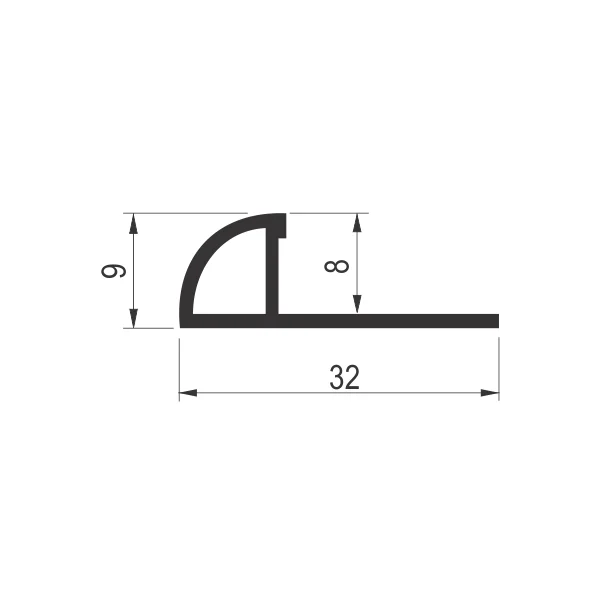 KG Al ger obli H= 8mm BM