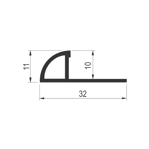 KG Al ger obli H=10mm BM