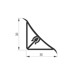 DP 30×30 diht PVC prof.SM