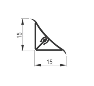 DP 15×15 diht PVC prof.SM