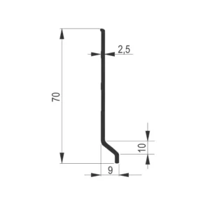 CP PP-PVC cokla bela L=2m