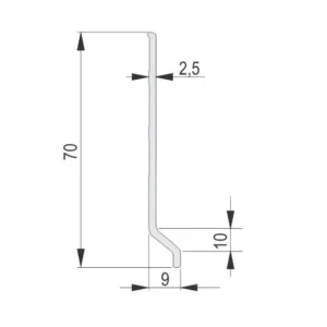 CP PP-PVC cokla siva L=2m