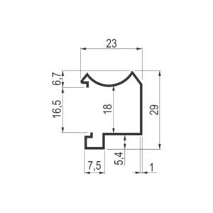 RU 16 rukohvat za klizna vrata