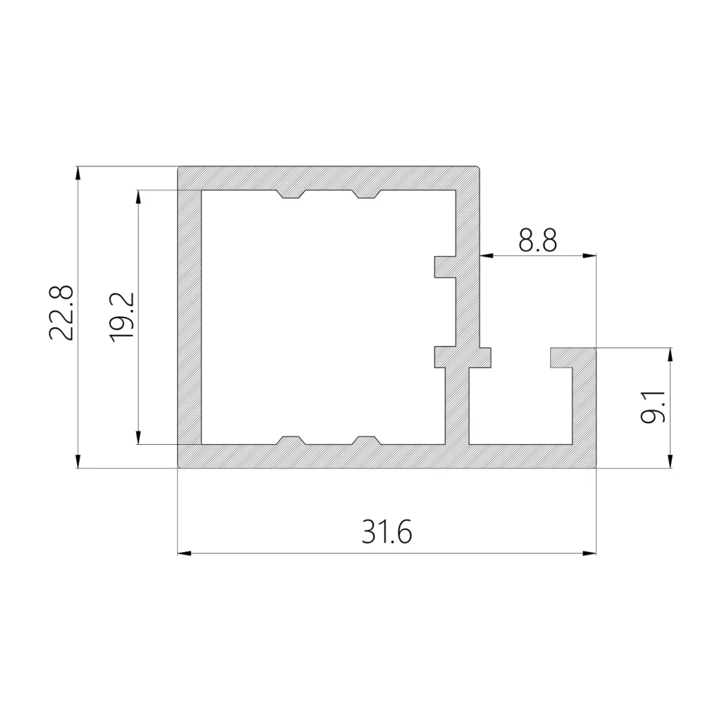 RAM 1009 profil za front AL SM