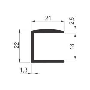 KP 35 ukrutni profil za klizna vrata