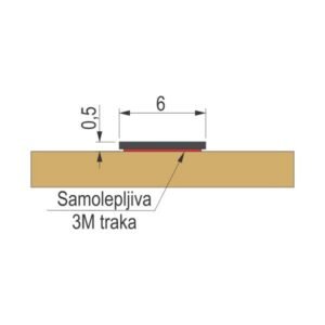 FLAH 6x0.5mm dekorativni profili - Samolepljivi