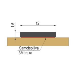 FLAH 12x1.5mm dekorativni profili - Samolepljivi