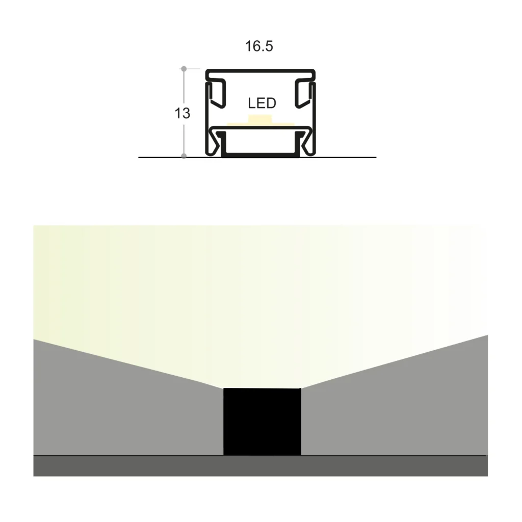 LED N E1 al.profil 3m bakar FBS