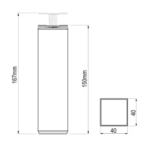 ON D Noga 40×40 CF 15cm AL SB