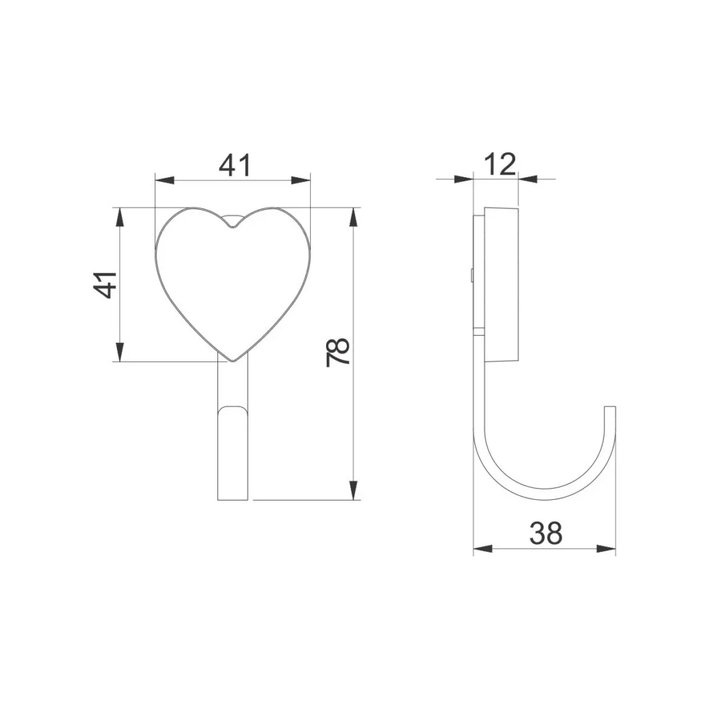 OČ čiviluk HEART srce GTV