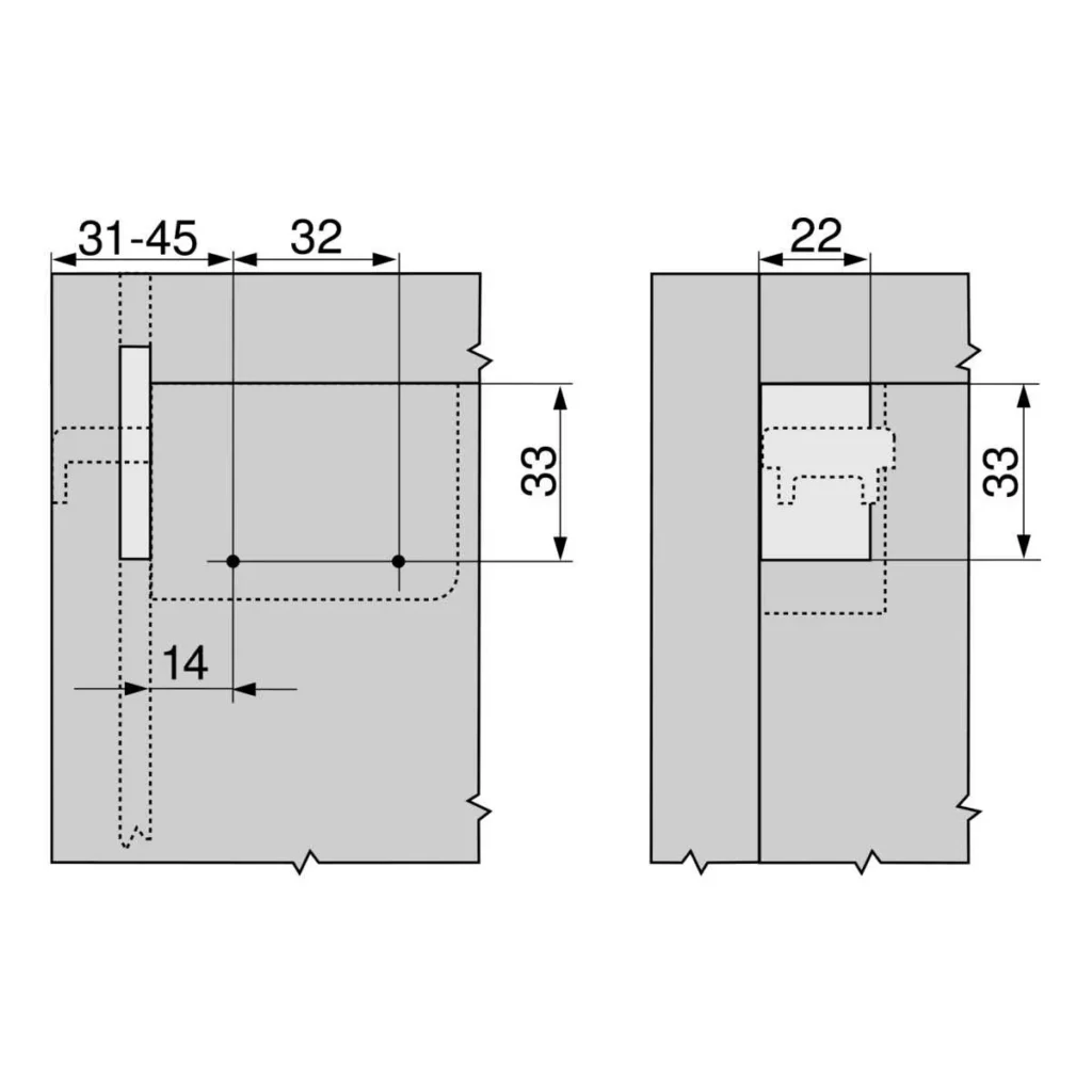 SK set nosača kuhinjskih elem. BLUM