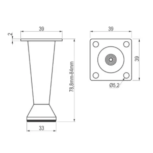 ON K Noga M08  8cm sjaj MT