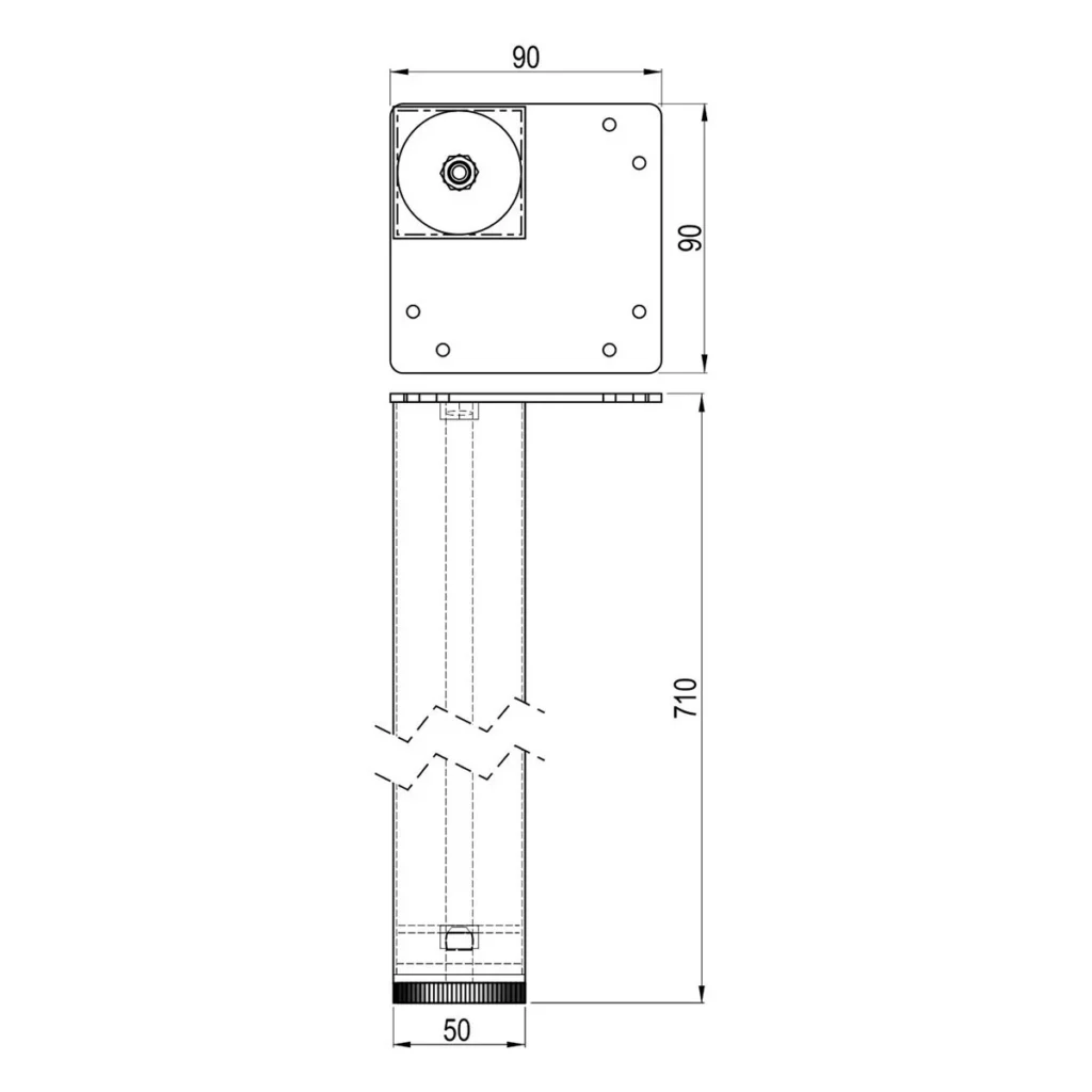 ON STO Noga 50x50x710 mat KAP