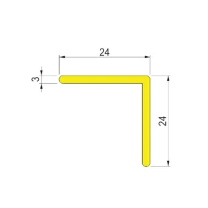LZZ PP-8610 PVC 25×25-žuta