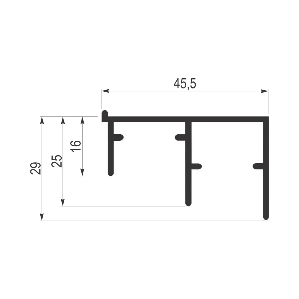 SGM 01 016 Donja šina Al.