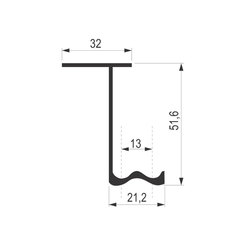 SGM 03-017 gornja 2k šina AL