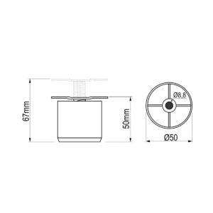 ON D Noga d=50 CF  5cm AL SB