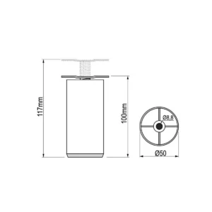 ON D Noga d=50 CF 10cm AL SB
