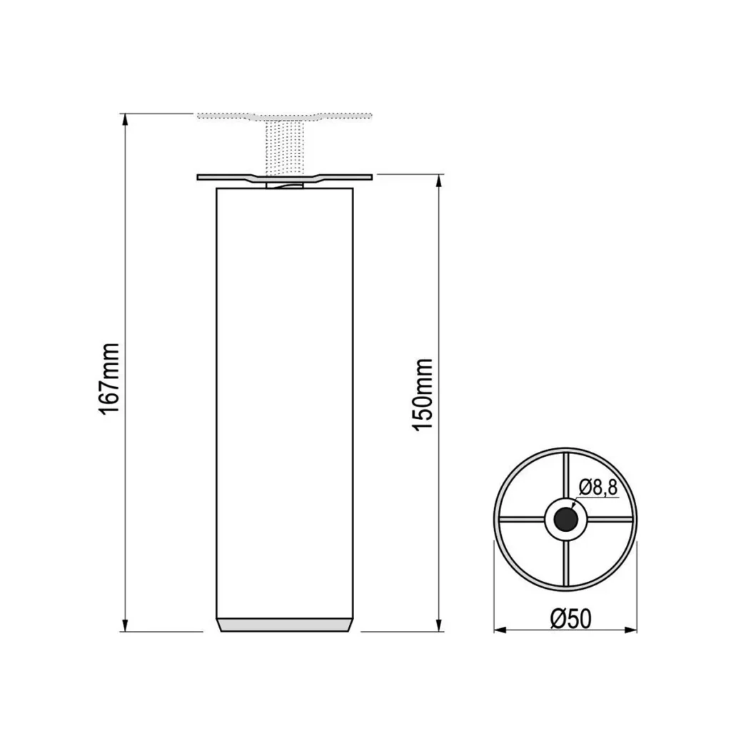 ON D Noga d=50 CF 15cm AL SB
