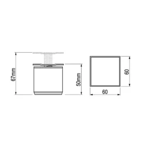 ON D Noga 60×60 CF  5cm AL SB