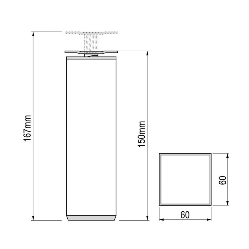 ON D Noga 60×60 CF 15cm AL SM