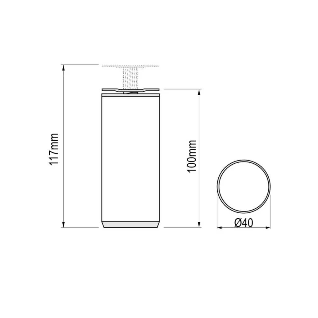 ON D Noga d=40 CF 10cm AL SM
