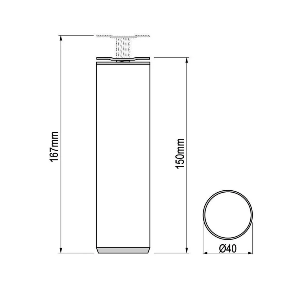 ON D Noga d=40 SF 15cm AL SM