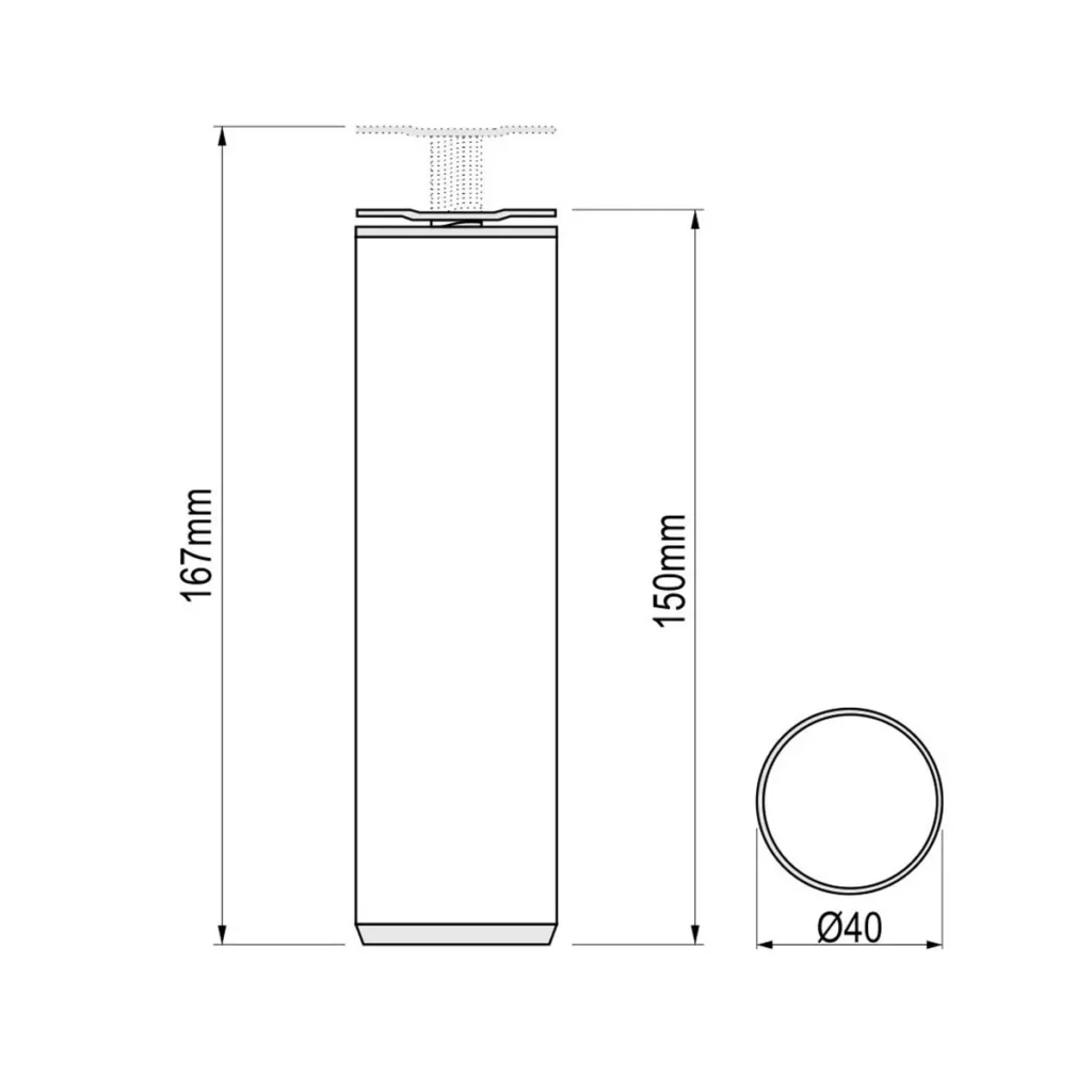 ON D Noga d=40 CF 15cm AL SM