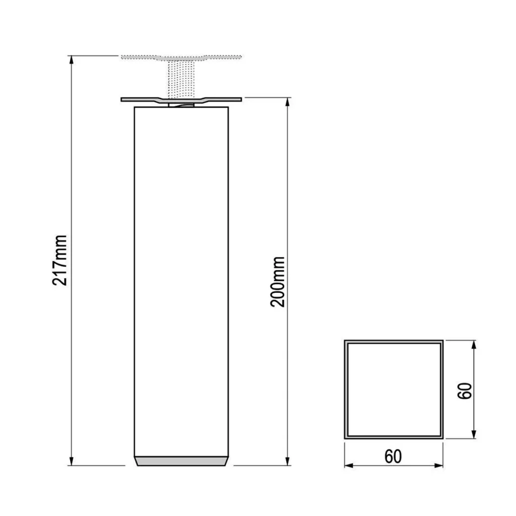 ON D Noga 60×60 CF 20cm AL SM