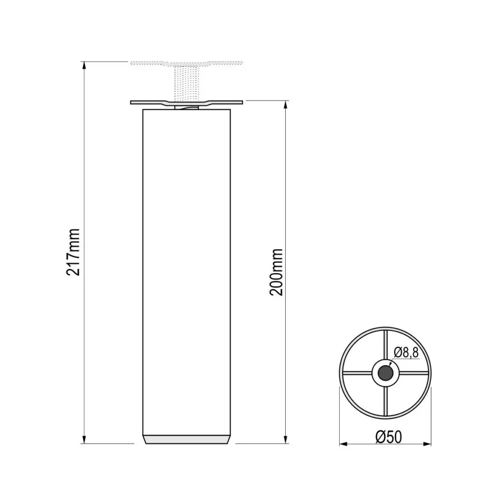 ON D Noga d=50 CF 20cm AL SB
