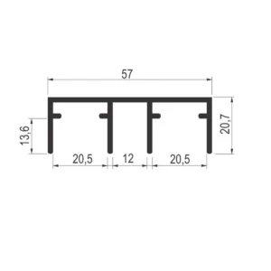 SM 80 gornja 2k šina AL SM
