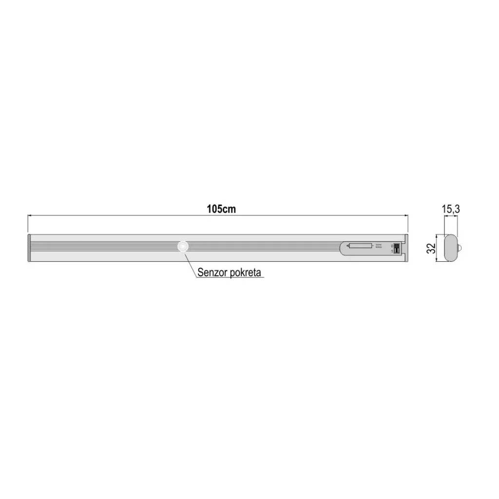 UP led gar.šipka-senzor 105