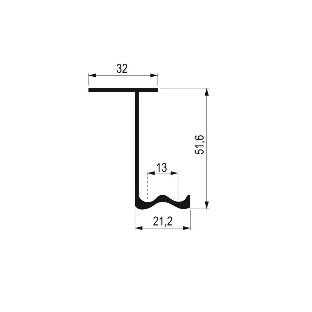 SGM 03-019 Gornja šina Al 2,5m