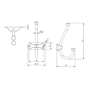 OČ čiviluk WZ-CRAFT crna GTV