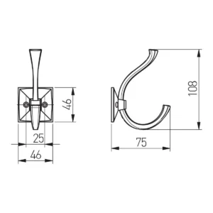 OČ čiviluk WZ-MADRYT mes. antik