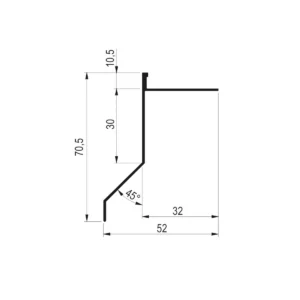 KO Al.okapnica za balkon BELA