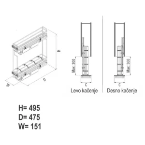 OŽE žič.korpa bočna 200/L STAR