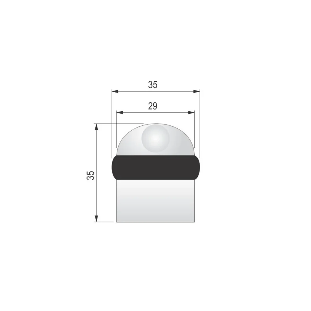 VO Odbojnik fi35 mat-35mm TES