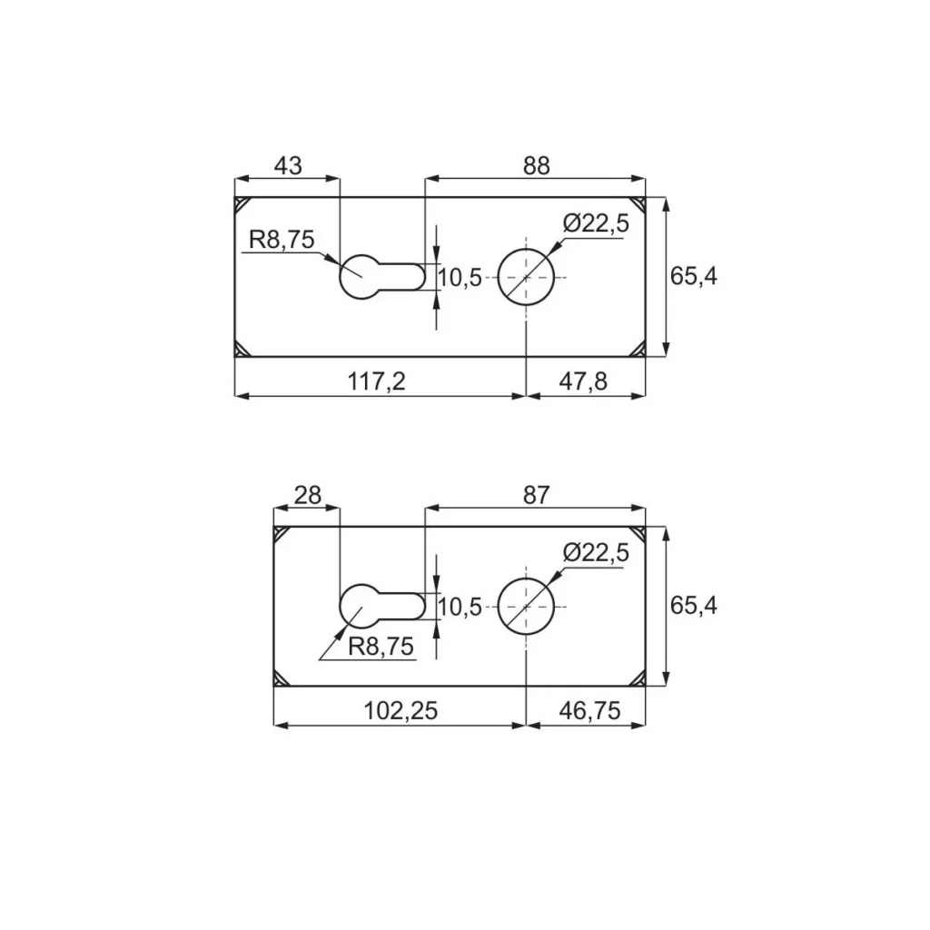 VŠ brava “BRUCE” za staklena vrata