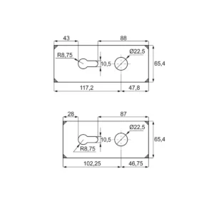 VŠ brava “BRUCE” za staklena vrata