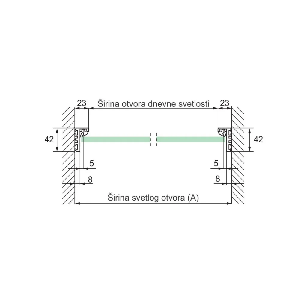 VŠ “ZAPP” štok profil “L” 250cm SM