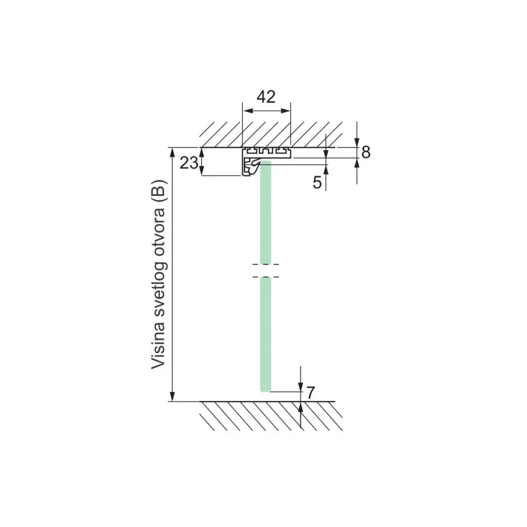 VŠ “ZAPP” štok profil “L” 250cm SM
