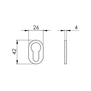 KV rozetna cilindra NUDA bela