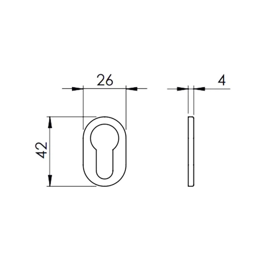 KV rozetna cilindra NUDA crna
