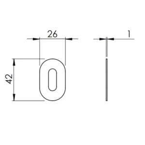 KV rozetna ključa NUDA bela