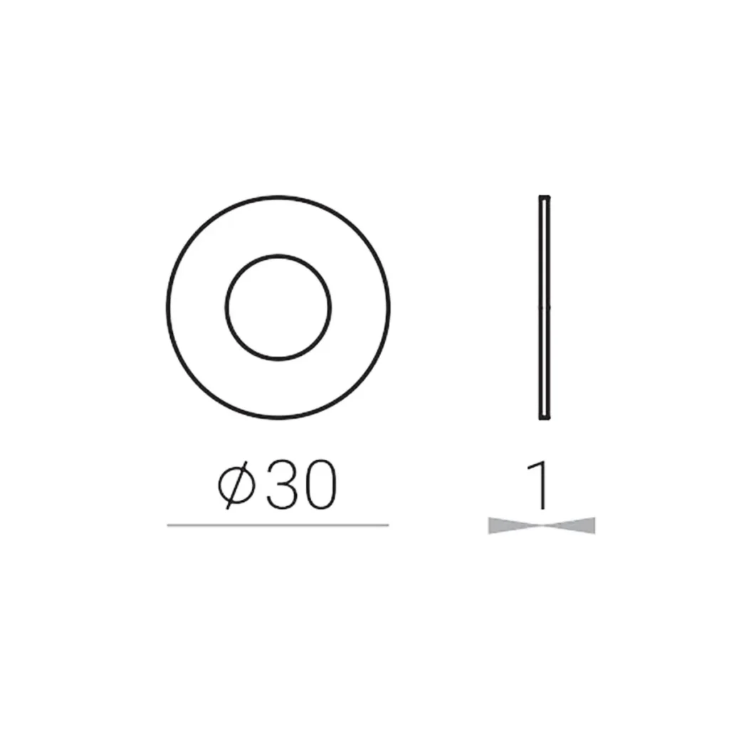 KV rozetna NUDA d=30 crna