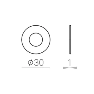 KV rozetna NUDA d=30 bronza