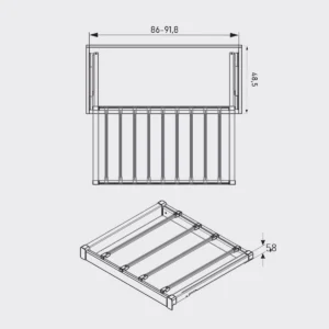 UP nosač pant. ant. 90cm ELITE